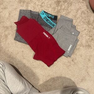 Gymshark Activewear Set - Red and Grey